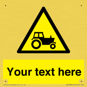 Custom warning farm machinery